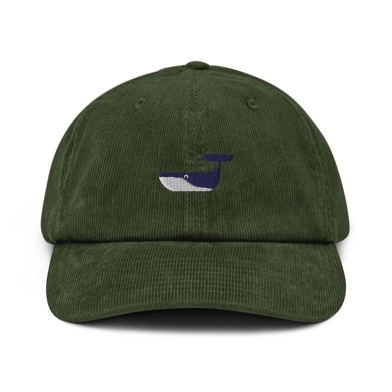Corduroy hat with Whale image 1