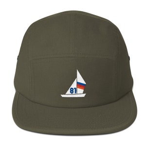 5 Panel Camper Cap Cap Embroidered/Embroidered Boat/Boat image 4