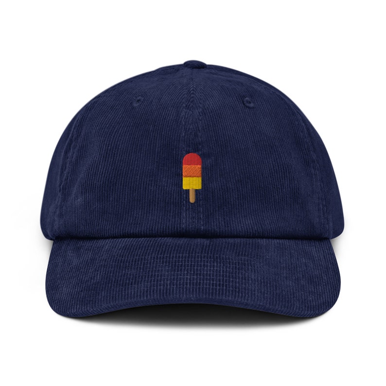 Corduroy hat embroidered with Popsicle image 1