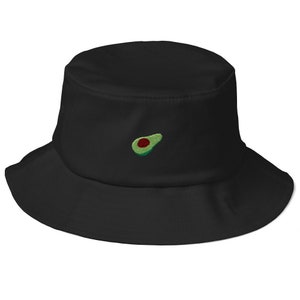 Old School Bucket Hat with embroidered avocado image 3