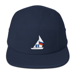 5 Panel Camper Cap Cap Embroidered/Embroidered Boat/Boat image 1