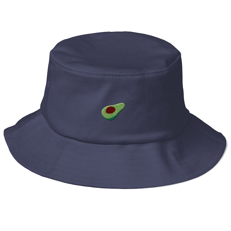 Old School Bucket Hat with embroidered avocado image 4