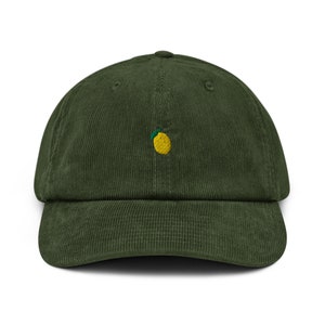 Corduroy hat embroidered with Lemon image 1