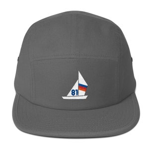 5 Panel Camper Cap Cap Embroidered/Embroidered Boat/Boat image 5