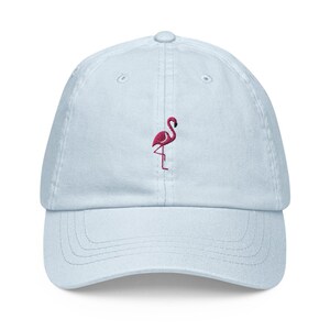 Unisex Dad Hat / Baseball Cap Pastel Embroidered with Flamingo image 2