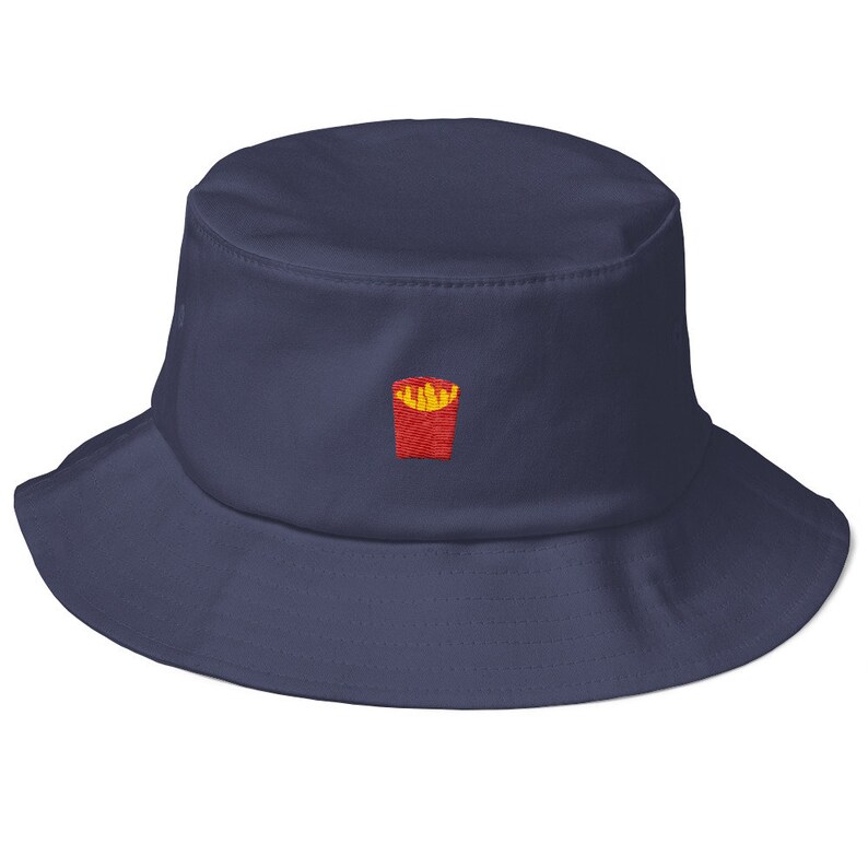 Old School Bucket Hat with embroidered French Fries image 3