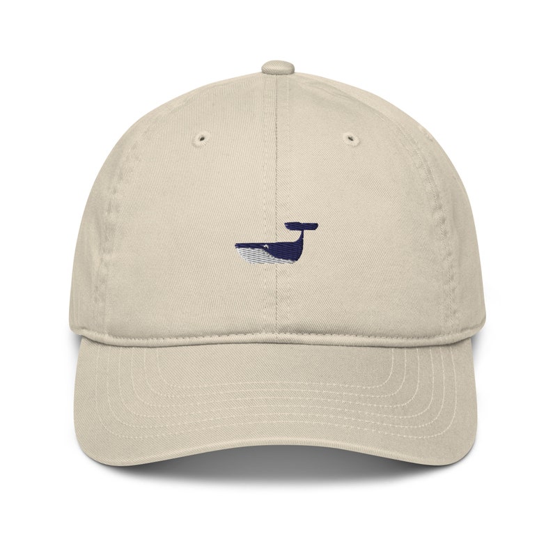 Organic Bio Unisex Dad Hat / Baseball Cap bestickter Wal / Whale