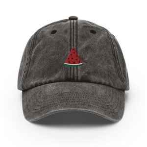 Unisex Vintage Dad Hat embroidered with Melon Slice image 2