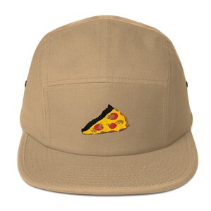 5 Panel Camper Cap Cap Embroidered/Embroidered Pizza image 6