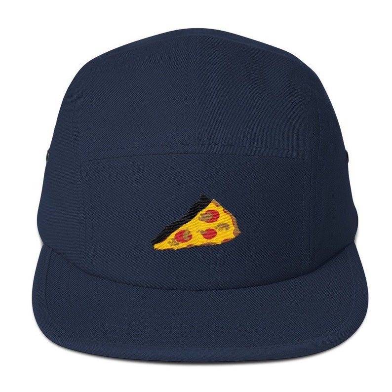 5 Panel Camper Cap Cap Embroidered/Embroidered Pizza image 1