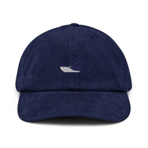 Corduroy hat with Whale image 3