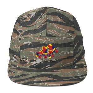 5 Panel Camper Cap Cap Embroidered/Embroidered Roller Skates/Roller Skates image 2