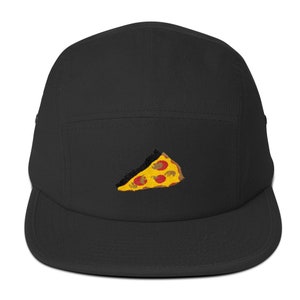 5 Panel Camper Cap Cap Embroidered/Embroidered Pizza image 3