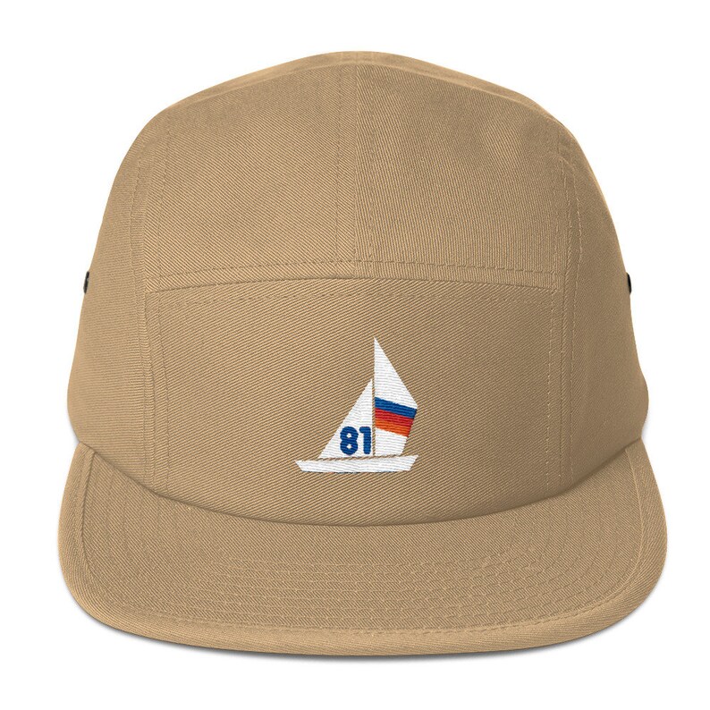 5 Panel Camper Cap Cap Embroidered/Embroidered Boat/Boat image 6