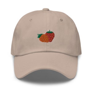 Unisex Dad Hat / Baseball Cap Embroidered with Strawberries / Strawberries image 9