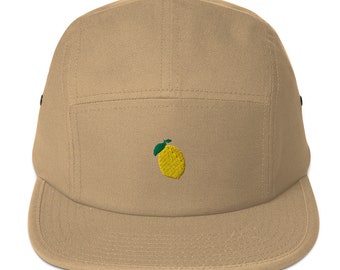 Five Panel Cap embroidered with lemon