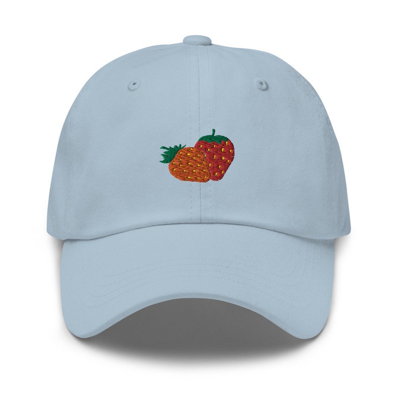 Unisex Dad Hat / Baseball Cap Embroidered with Strawberries / Strawberries image 3