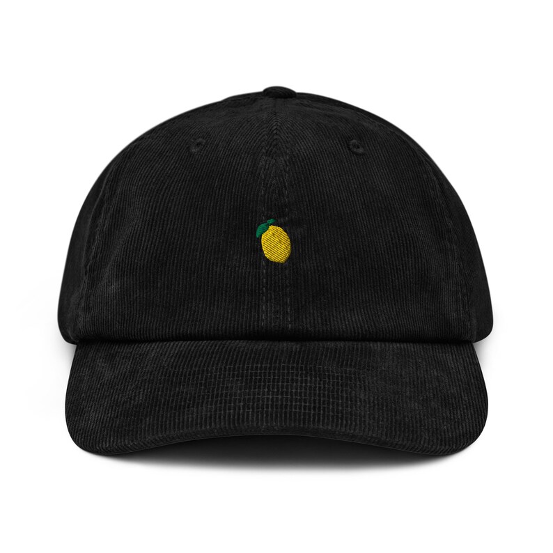 Corduroy hat embroidered with Lemon image 2