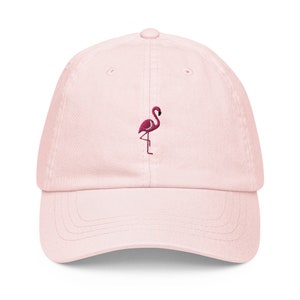 Unisex Dad Hat / Baseball Cap Pastel Embroidered with Flamingo image 3