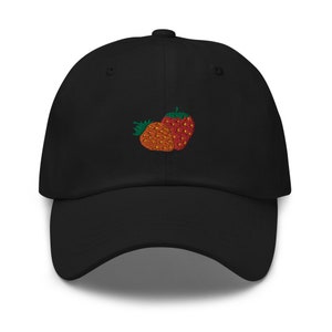 Unisex Dad Hat / Baseball Cap Embroidered with Strawberries / Strawberries image 4