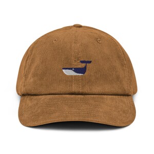 Corduroy hat with Whale image 4