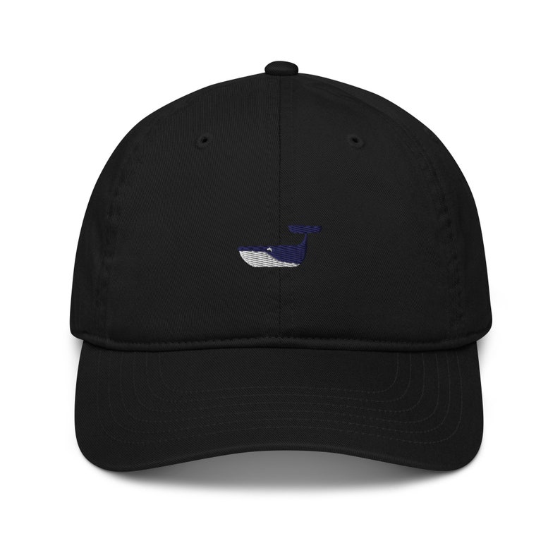 Organic Bio Unisex Dad Hat / Baseball Cap bestickter Wal / Whale