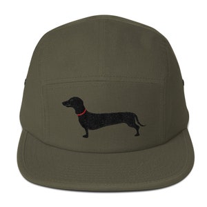 5 Panel Camper Cap Cap Embroidered/Embroidered Dachshund/Dachshund/Dachshund image 3