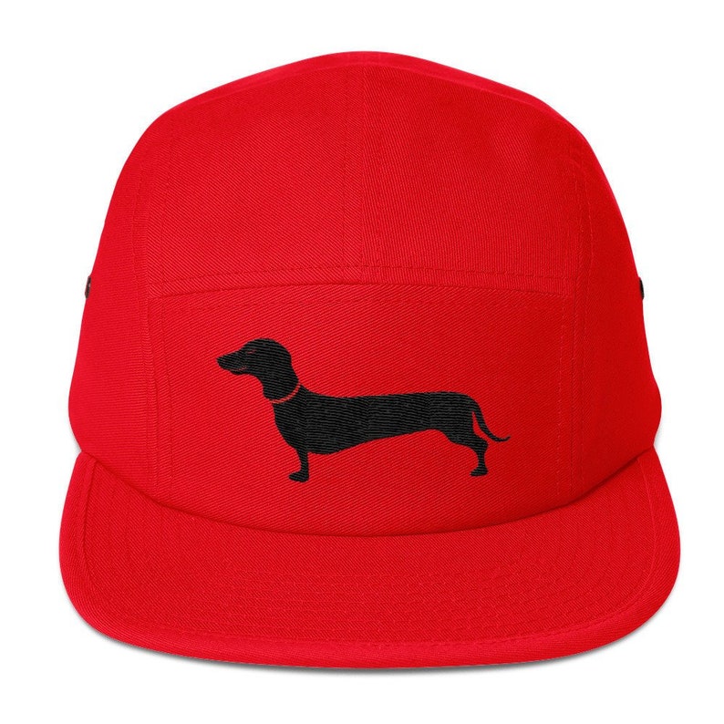 5 Panel Camper Cap Cap Embroidered/Embroidered Dachshund/Dachshund/Dachshund image 6