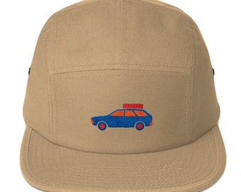 5 Panel Camper Cap Cap Embroidered/Embroidered Station Wagon/Car Combi