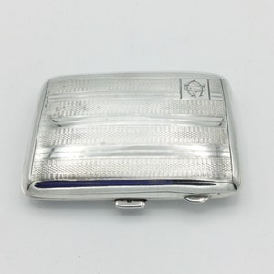 Art Deco Sterling Silber Zigarettenetui, kleine Vintage 1930er Jahre Schmucketui