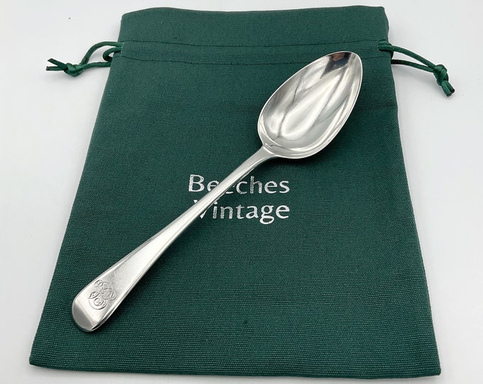 Antique Silver Spoon, Sterling Silver Dessert Spoon, Early 1800s