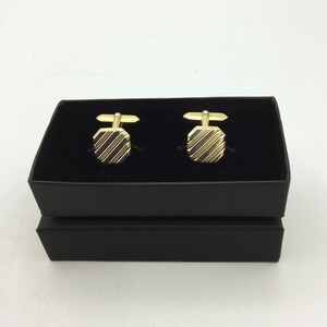 German Vintage Cufflinks, Gold Coloured Cufflinks, 1970s Mens Accessories