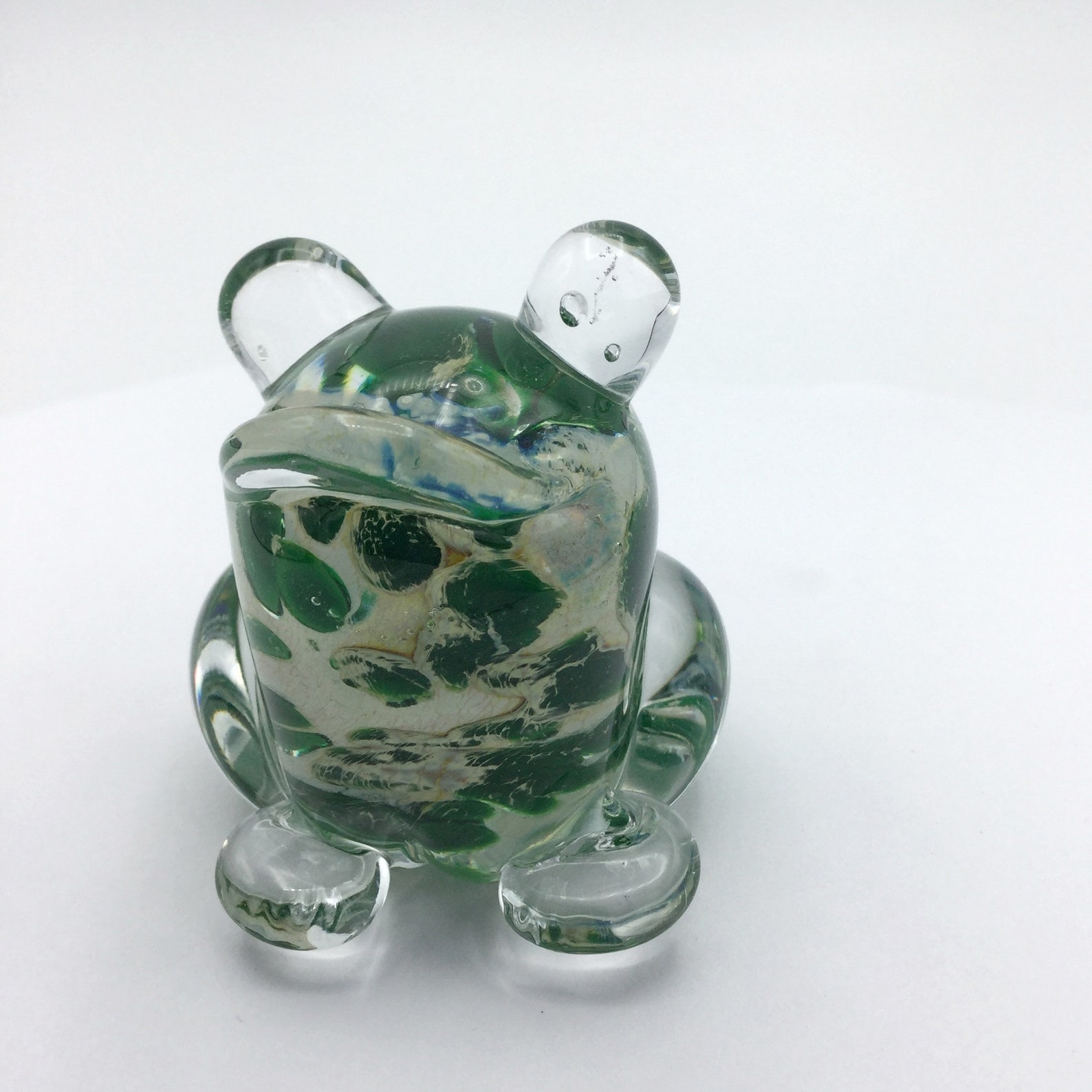 Glass Frog Ornament Coloured Glass Ornament Art Glass Etsy