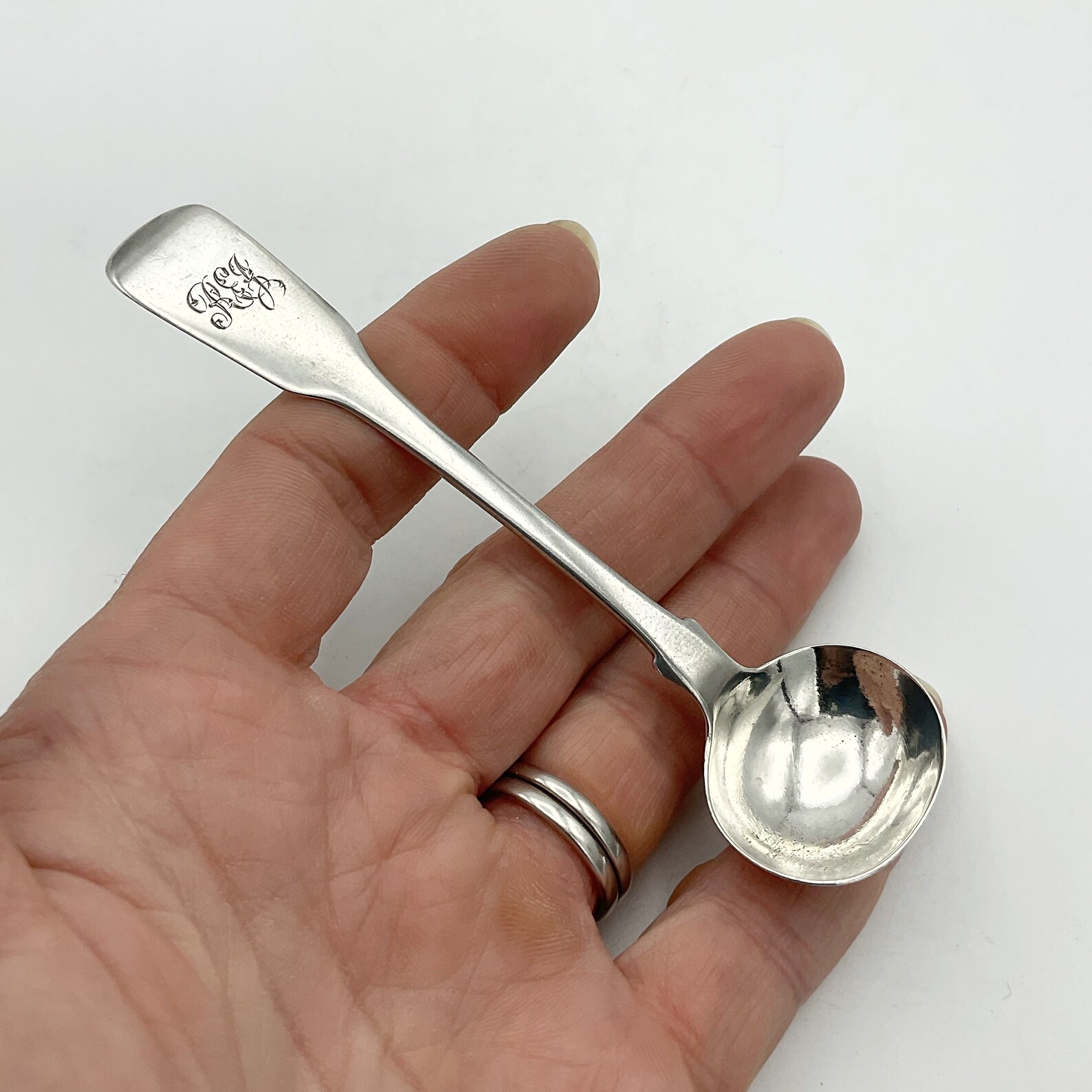 Antique Silver Condiment Spoon Salt Spoon Sterling Etsy
