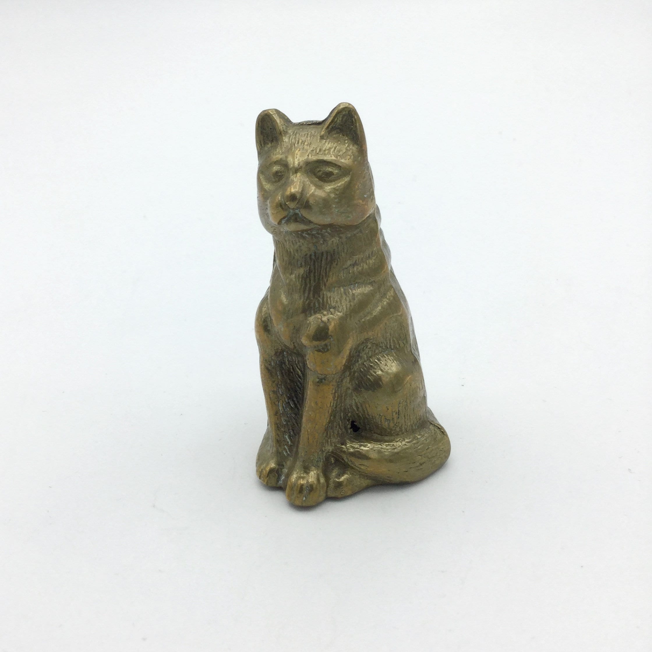 ヴィンテージ真鍮猫の置物、小さな猫のモデル、猫の飾り - Etsy 日本