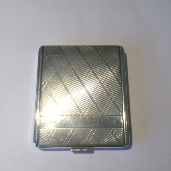 Kraft Alpacca Silver Cigarette Case, 1940s Alpaca Silver, Robert Kraft,  Card Case, Card Holder