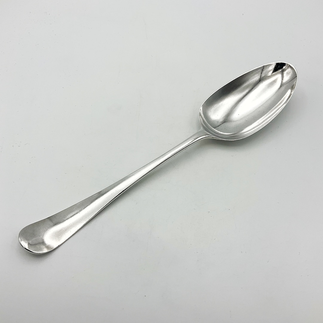 Antique Sterling Silver Tablespoon, 1770 London Hallmark, Solid Silver