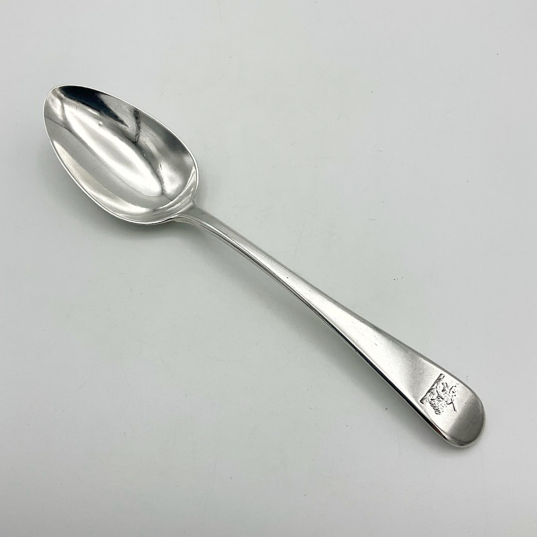 Antique Sterling Silver Dessert Spoon, Solid Silver, Early 1800s, Spoon Gift Etsy UK