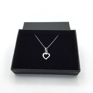 Sterling Silver Heart Pendant Necklace: Italian Silver Chain
