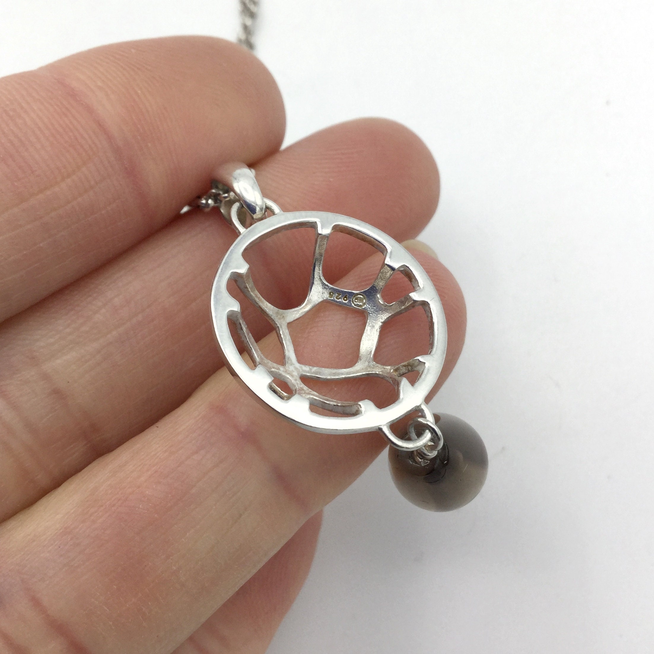 Silver Pendant Necklace Italian Silver Necklace Vintage Etsy