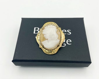 Antique Victorian Cameo Brooch, Gold Cameo Brooch, Cameo Jewellery, Gold Cameo Pin