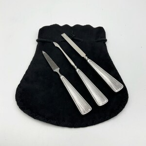 Vintage 1930 Sterling Silver Manicure Set: Art Deco Travel Kit