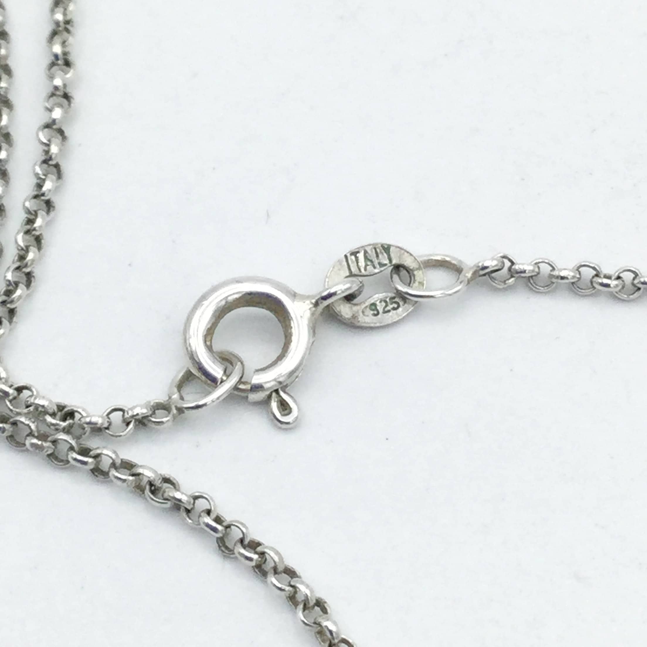 Silver Pendant Necklace Italian Silver Necklace Vintage | Etsy