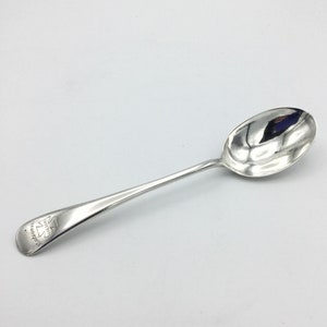 Antique Silver Plated Dessert Spoon, Dated 1897, Victorian Cutlery, Spoon Gift
