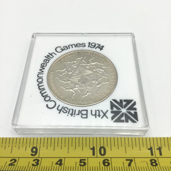 1974 ニュージーランド　1ドルcommon wealth games記念銀貨 1 Dollar - Elizabeth II (2nd Portrait; X Commonwealth Games