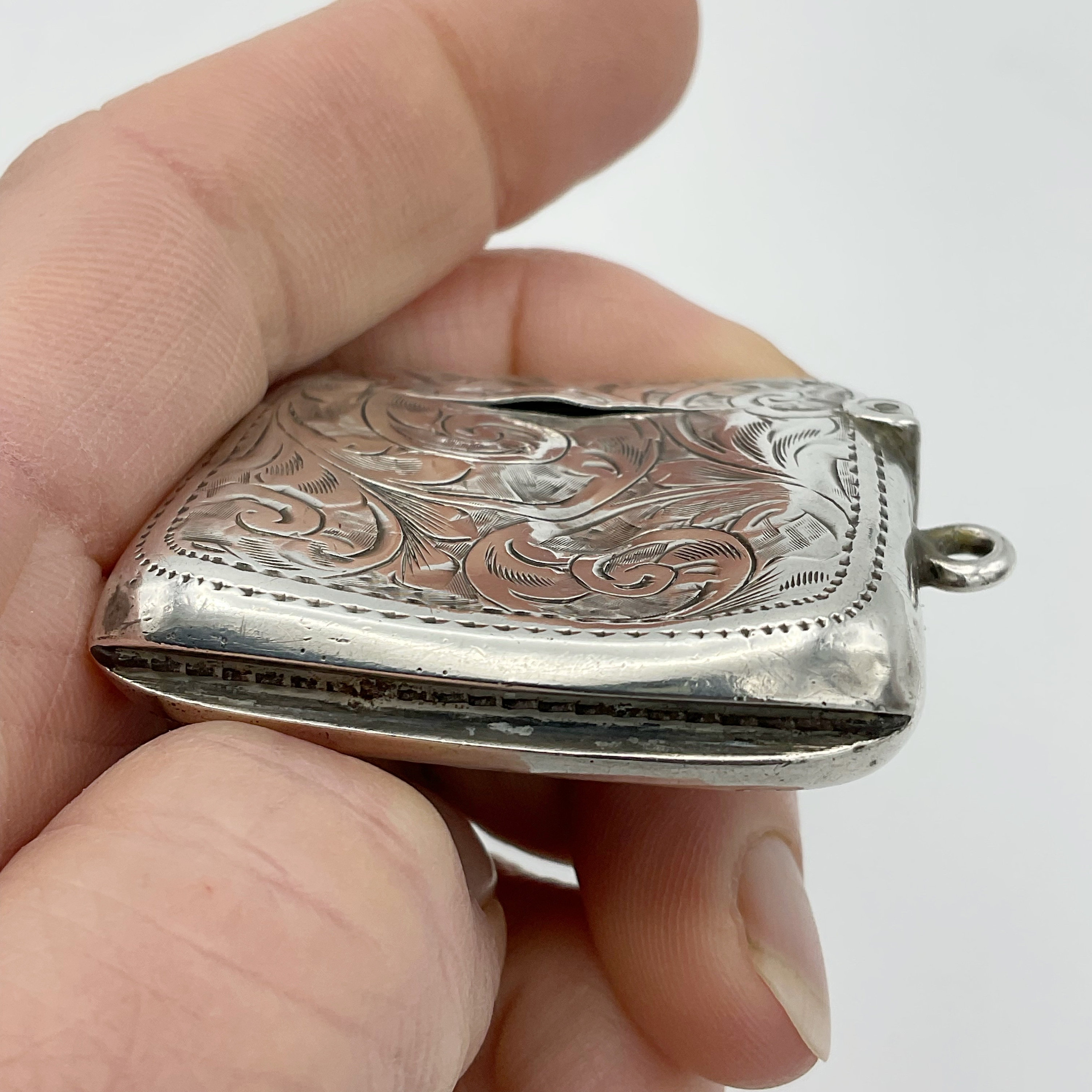 ひろ】GLAD HAND & Co. SILVER VESTA CASE Antique Silver Vesta