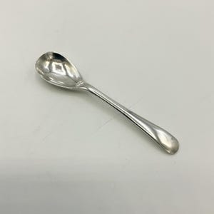 Antique Sterling Silver Salt Spoon, 1920 Hallmarks, Old English Design