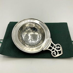 Antique Sterling Silver Tea Strainer, 1925 Hallmarks, Loose Tea Sieve