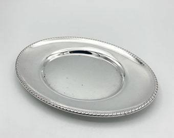 1930s Silver Plated Serving Tray, Silver Plated Dish, Small Tray, Small Dish