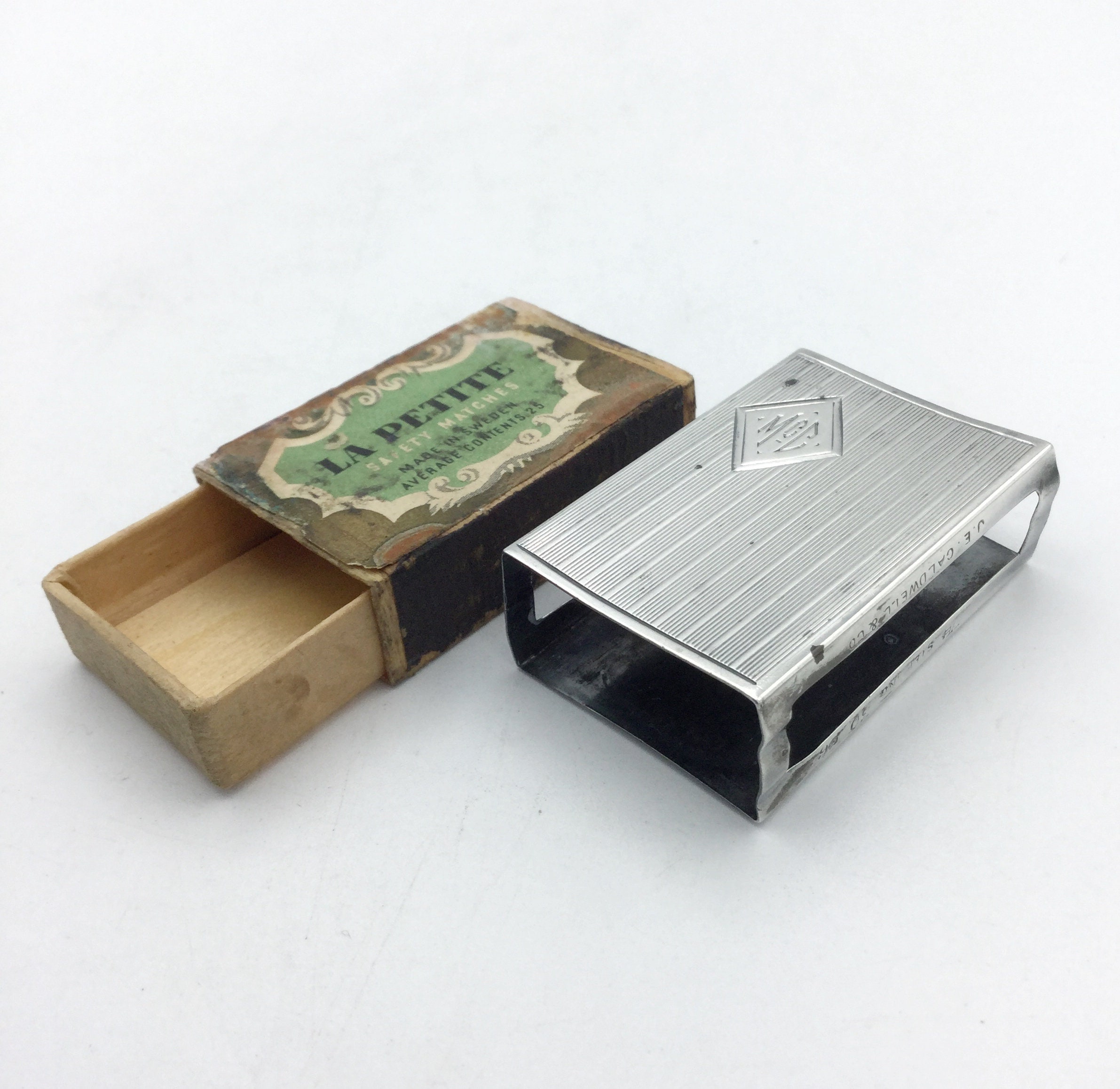 Sterling Silver Matchbox Holder Vintage Silver Matchbox Case Etsy